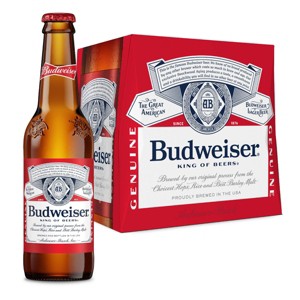 Budweiser American Lager Beer - 12pk/12 fl oz Bottles - 1 of 4