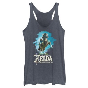 Womens Nintendo Legend of Zelda Breath of the Wild Link Epona Racerback Tank - 1 of 4