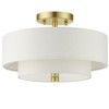 Livex Lighting Meridian 2 - Light Semi-Flush Mount in  Satin Brass - 2 of 2