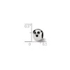 Black Bow Jewelry Sterling Silver Bowling Ball Bead Charm - 2 of 3