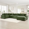 Aukfa Oversized Cloud Modular Corduroy Sofa Sectional with Ottoman - Reversible Deep Seat Couch for Living Room - 4 of 4