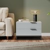 KTMBDW Nightstand with 2 Drawers, Modern Night Stand for Bedroom with Metal Handle, Wooden Bedside Table for Small Spaces, Living Room, Bedroom, Gray - 2 of 4