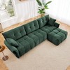 Oversized 110.2" Chenille Modular L-Shaped Sectional Sofa with High-Resilience Cushions and Ottoman, 4-Piece Free combination Sofa - 2 of 4