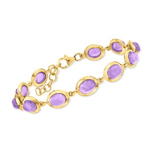 Ross-Simons 16.00 ct. t.w. Amethyst Bracelet in 18kt Gold Over Sterling Size 7 - 1 of 3