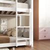 Kumasinova Twin-Over-Twin Wooden House Floor Bunk Bed, Rubber Wood Bed Frame with Headboards, Footboards, Ladder & Full-Length Guardrails - 3 of 4
