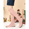 Allegra K Women's Halloween Side Zipper Chunky Heels Knee High Boots - 2 of 4