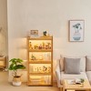 4-Tier Figurine Display Cabinet, Acrylic Display Case, Transparent Display Shelf, Antique Storage Rack, Toy Storage Cabinet - 2 of 4