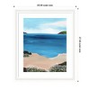 Kate and Laurel Framed Art Midday at Sea by Nikita Jariwala, 23x27, Oliver White Narrow - 2 of 4