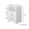 Nightstand with Charging Station & 3 Drawers, End Side Table with Open Storage - 2 of 4
