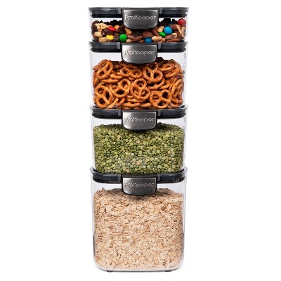ProKeeper 4-Piece Clear Plastic Airtight Pantry Storage Set