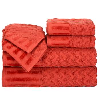 6pc Chevron Bath Towel and Washcloth Set - Yorkshire Home