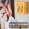 Trash Bag Dispenser & Grocery Bag Holder for Kitchen Organization (Bamboo)-SpaceAid® - 4 of 4