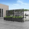 Lirago Iron Black Arch Mobile Planters Planting Box Trellis for Climbing Plants - 47x47 - 2 of 4