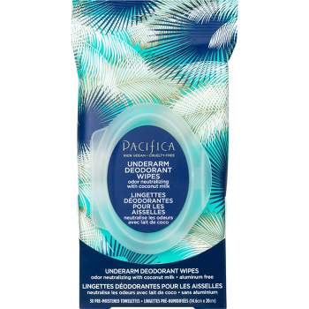 Pacifica Coconut milk & Essential Oils Underarm Deodorant Wipes 30ct