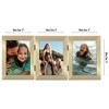 Americanflat Hinged 3 Photo Frame in Polished Brass Color MDF - Desk Photo Frame for 5X7" Photos - Tri Folding Picture Frame For Desk - 4 of 4