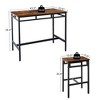 DSVIMOY Counter and Bar Stool Set Industrial Style Dining Table with High Stools for Modern Spaces, Brown, 47.64"*27.95"*5.91" - 3 of 4