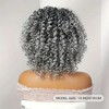 Jessie's Wig Cosplay Heat Resistan Afro Kinky Curly Wigs With Bangs For Synthetic Wigs Silver Gray Wig 14 Inch 1 Pc/Pack - 4 of 4