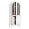 Resenkos Bookshelf, Bookcase Standing Shelf Unts,68" Bookshelf, 5-Tier Arched Storage Cabinet Display Bookcase,White - 4 of 4
