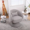 KTMBDW Swivel Accent Barrel Chairs with Removable Headrest, Chaise Lounge Indoor with Neck Support Pillow, Swivel Chairs for Living Room - 2 of 4