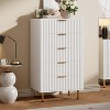 Fluted 5 Drawer Dresser for Bedroom,48''Modern Chest of Drawers with Deep Drawers,Sturdy and Stable Wooden Storage Cabinet for Living Room,Hallway - 4 of 4