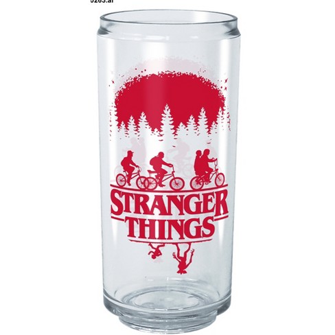 Stranger Things Burning Main Logo Tritan Can Shaped Drinking Cup - Clear -  16 oz.