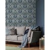 NextWall Navy and Fern Green Bird Ogee Peel and Stick Wallpaper - 2 of 4