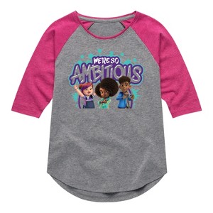 Girls' - Karma's World - We're So Ambitous Shirt Tail Raglan Graphic T-shirt - 1 of 3