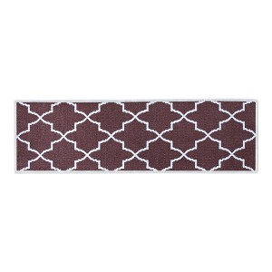 SussexHome Lattice Design Cotton Anti-Slip Stair Treads, 9” X 28“ - 1 of 4