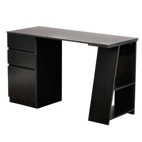 Modern Simple Style Home Office Writing Desk with 2-Tier Drawers Stora