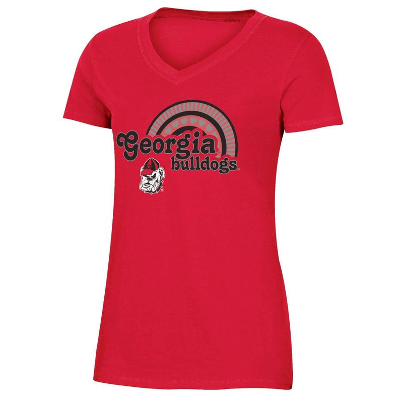 NCAA Georgia Bulldogs Girls&#39; V-Neck T-Shirt, 1 of 4