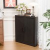 Dovelina Corner Cabinet Multifunctional Storage Sideboard with Interior Adjustable Shelves for Living Room - 4 of 4