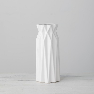 Sullivans Origami White Decorative Vase
