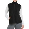 Sofra Women's Polar Fleece Full Zip Up Sweater Vest - 4 of 4