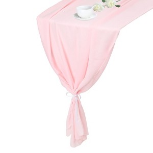 Unique Bargains Romantic Light Elegant Table Runner for Wedding Party Decoration 1 Pc - 1 of 4