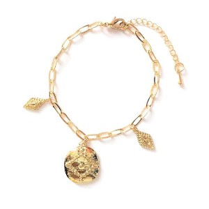 Hollywood Sensation Coin Charm Bracelet 6 Inches Gold - 1 of 4