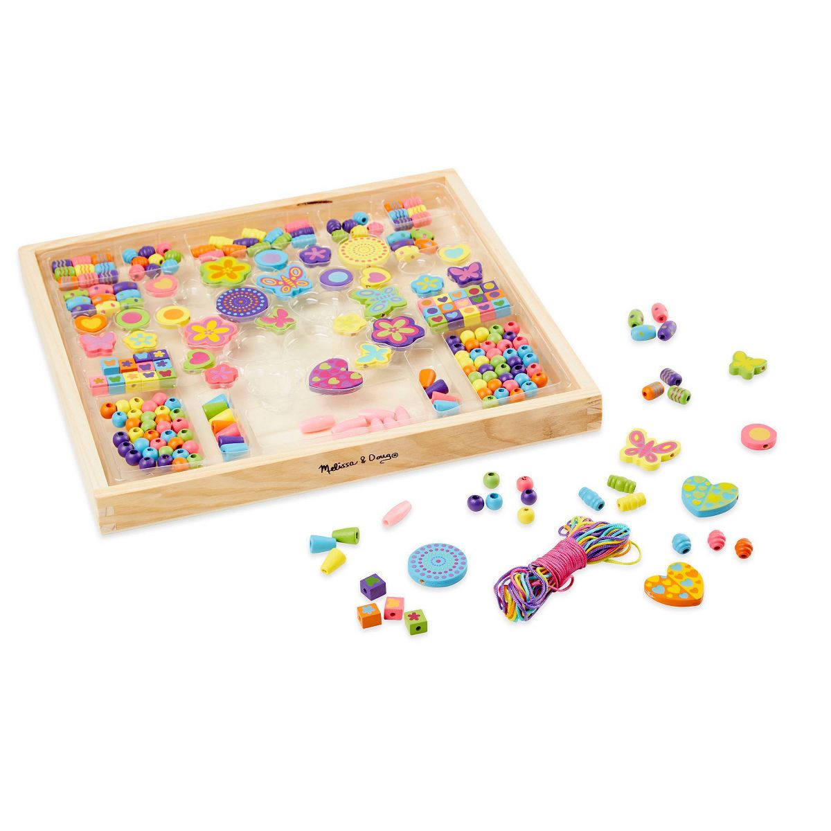 Melissa & Doug Bead Bouquet Deluxe Wooden Bead Set With 220+ Beads for Jewelry-Making: Craft Activity for Kids - thumbnail 4