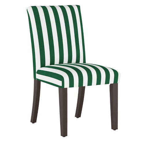 Dining Chair Canopy Stripe Emerald, Emerald Outdoor Furniture