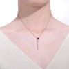Guili 14K Gold-Plated Sterling Silver Necklace with CZ Icicle Journey Pendant in Red, Blue, or Green—Elegant, Stylish, and Perfect for Layering. - 3 of 3