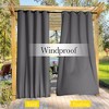 NICETOWN Weatherproof Outdoor Curtains, 2 Panels, Windproof Waterproof Privacy Drapes with Rope - 2 of 4