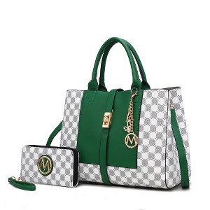 MKF Collection Yuliana Circular Print Satchel Bag with Wallet by Mia K - 1 of 4