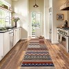 Acekool 5x7 Washable Rug – Vintage Geometric Non-Slip Carpet, Ultra-Thin Floor Mat for Living Room & Bedroom - 2 of 4