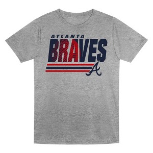 MLB Atlanta Braves Boys' Gray Poly T-Shirt - 1 of 1