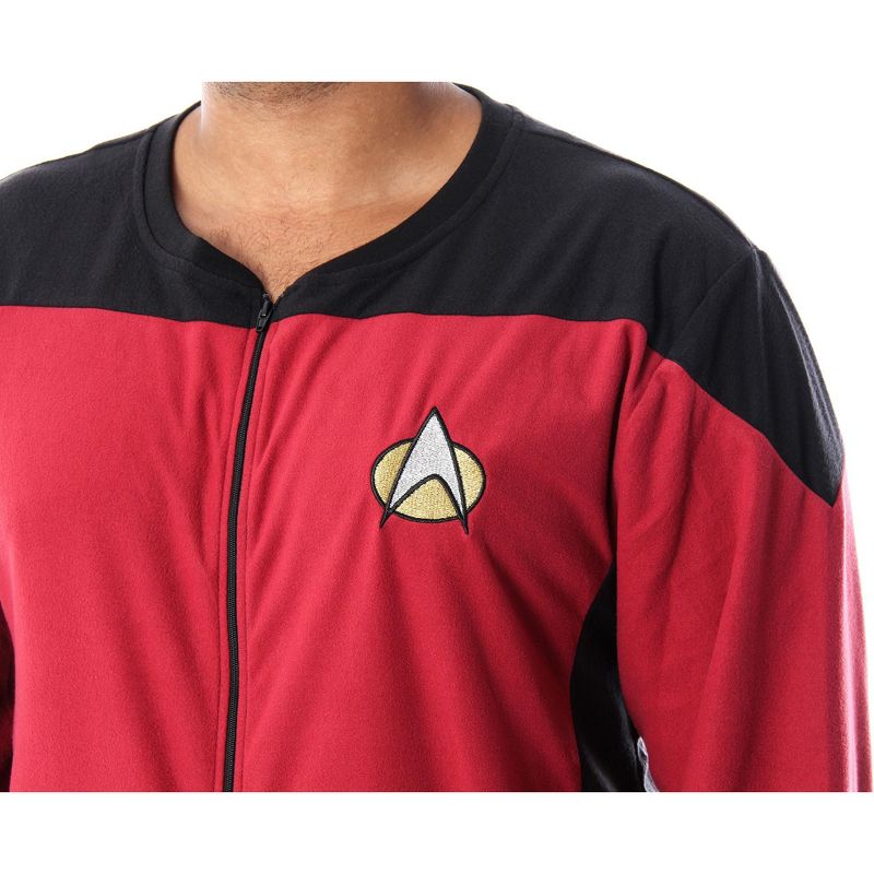 Star Trek Next Generation Men's Picard One Piece Costume Pajama Union Suit, 3 of 6