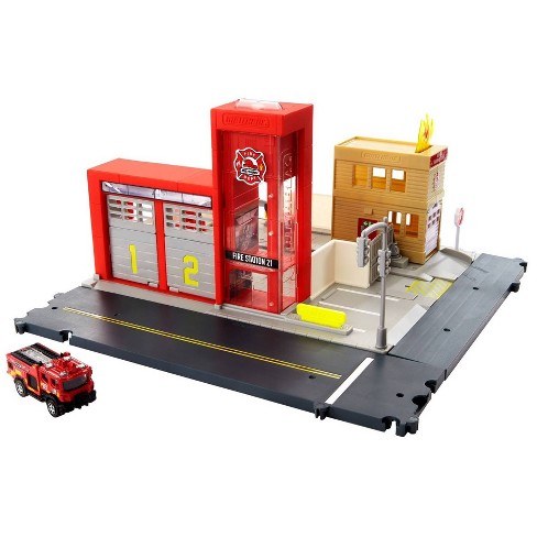 Details about   Matchbox Fire Station Adventure Set MBX Car Included No Assembly Required 