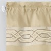 Kate Aurora Pacifico Complete 3 Piece Rod Pocket Embroidered Tier & Valance Kitchen Curtain Set - 2 of 3