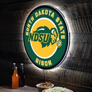 Evergreen Ultra-Thin Edgelight LED Wall Decor, Round, North Dakota State University- 23 x 23 Inches Made In USA - 1 of 4