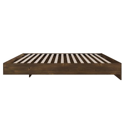 Truffle Brown Full/Double Modern Platform Bed with Engineered Wood Frame