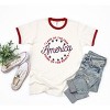Simply Sage Market Women's America Home Of The Brave Short Sleeve Ringer Tee - 2 of 2