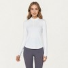 Anna-Kaci Active Women's Long Sleeve Active Top with High Neck Half Zip Front Smooth Stretch Fabric and Contoured Fit - 2 of 4