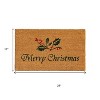 HomeRoots 17" X 29" Brown And Dark Green Christmas Merry Christmas Outdoor Coir Door Mat - 3 of 4
